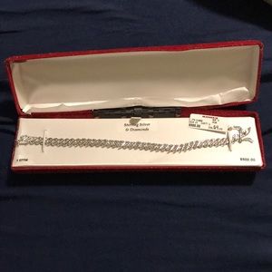 Silver Diamond Bracelet - 1 CTTW, Sterling Silver
